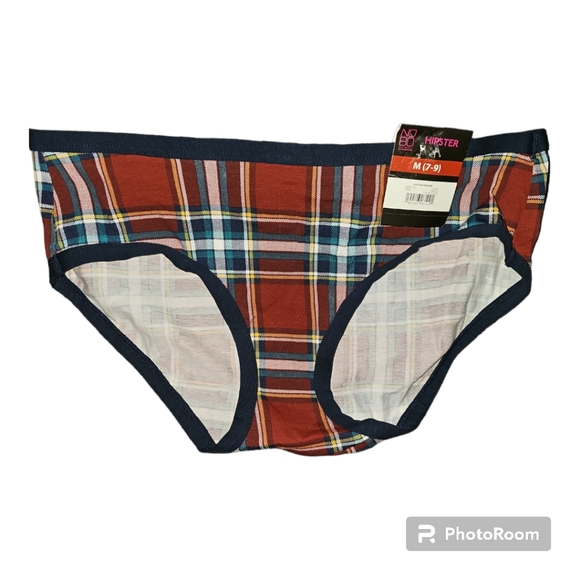 Nwt cotton plaid hipsters - Picture 1 of 2